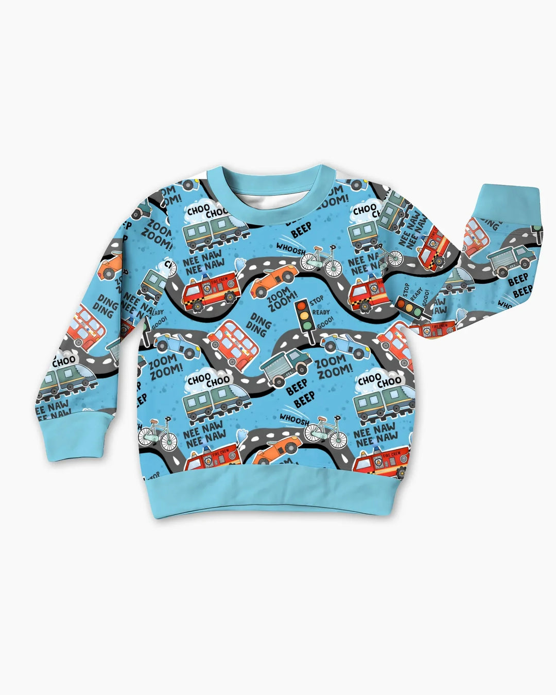 Zoom Zoom Beep Beep Bambus Rundhals-Sweatshirt