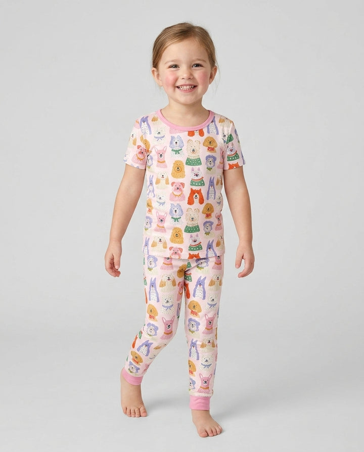Zweiteiliges, kurzärmliges Pyjama-Set mit Marienkäfern