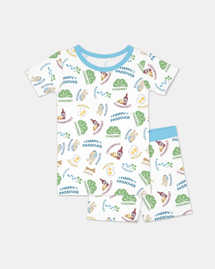 Template Zweiteiliges Pyjama-Set mit kurzen Ärmeln und Shorts