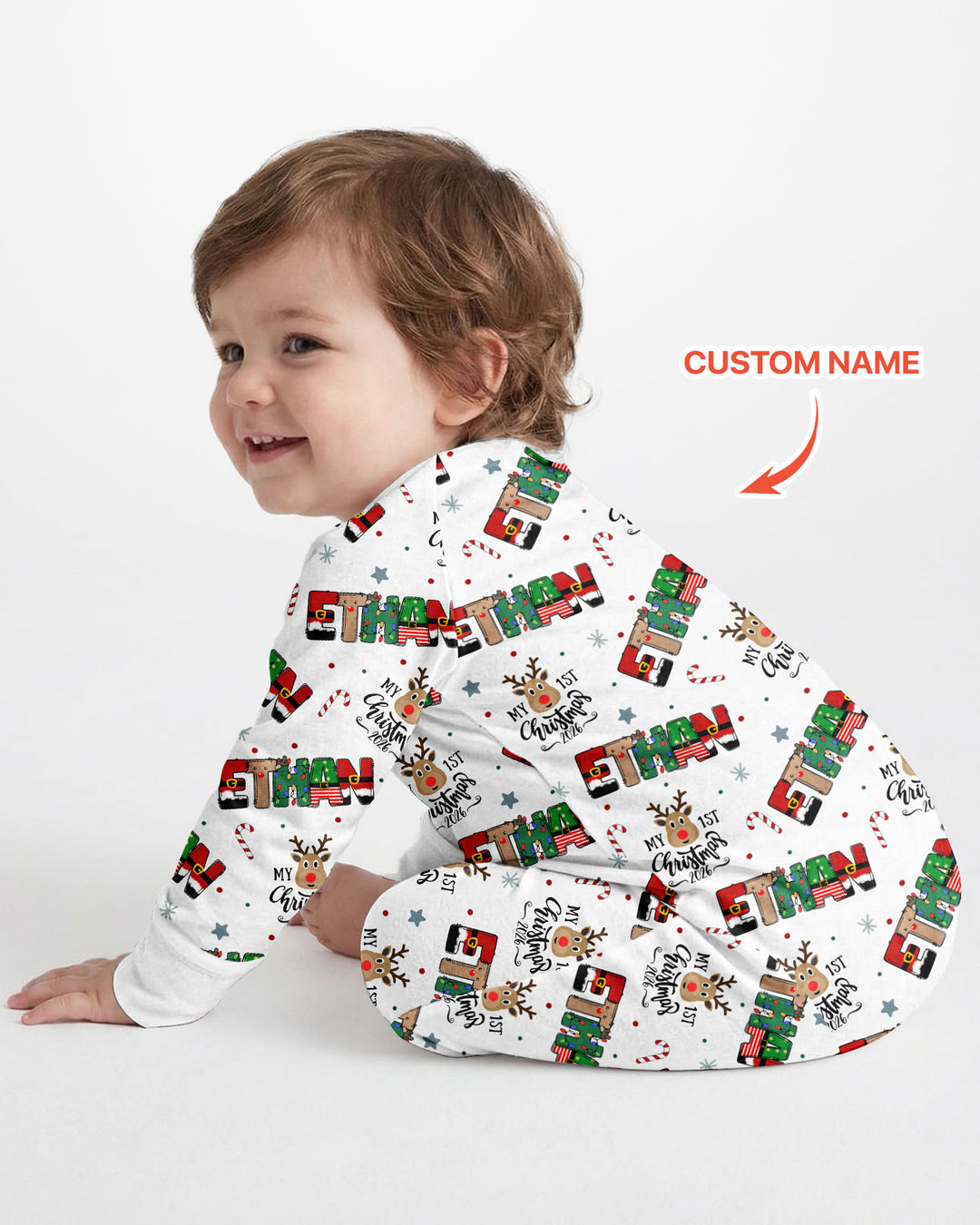 Custom Name My First Christmas 2026 Bamboo Convertible Zippy (G)