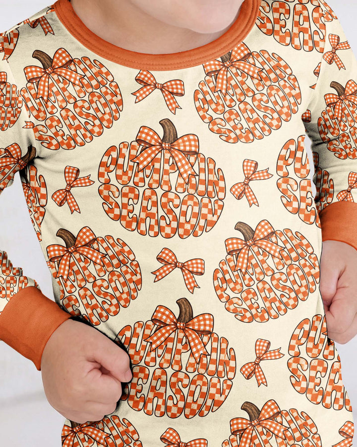 Pumpkin Season Bamboo Two Piece Long Sleeve Pajama Set