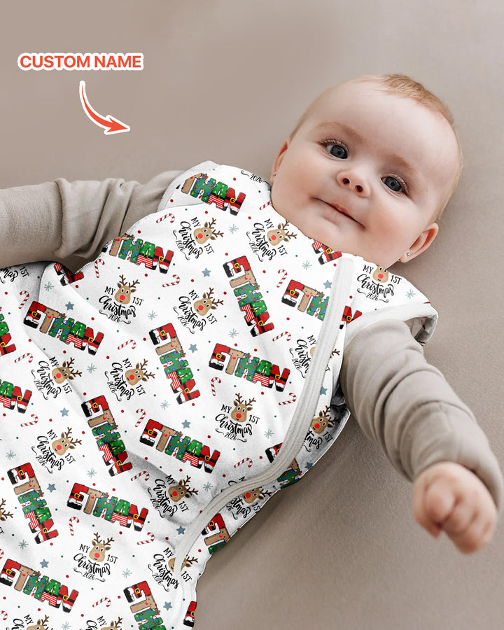 Custom Name "My First Christmas 2025" - Bamboo Sleep Bag (G)