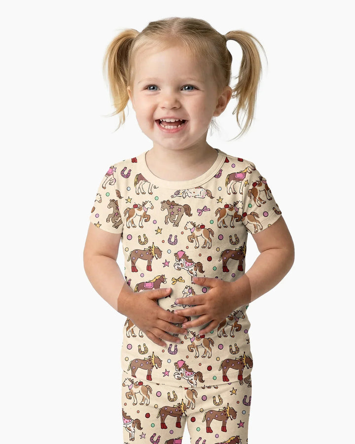 Zweiteiliges, kurzärmliges Pyjama-Set mit Marienkäfern