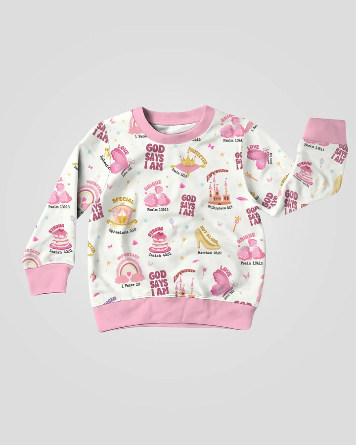 God Says I Am Girl Bambus-Rundhals-Sweatshirt