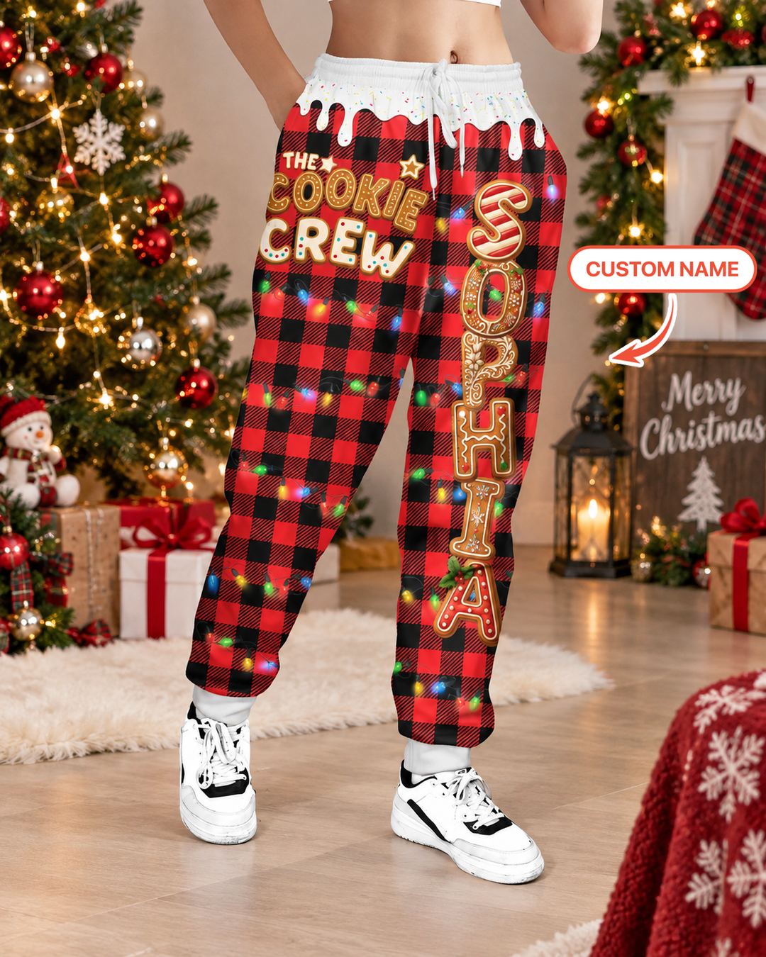 Cookie Crew Gingerbread Letter Bamboo Women Jogger