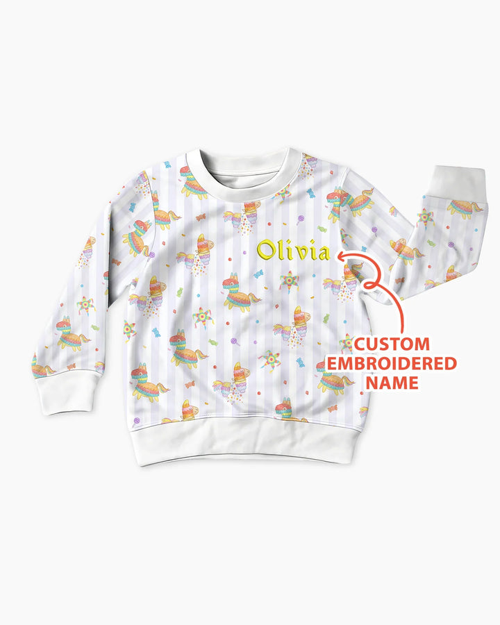 Personalisiertes besticktes Namens-Cinco-De-Mayo-Bambus-Rundhals-Sweatshirt