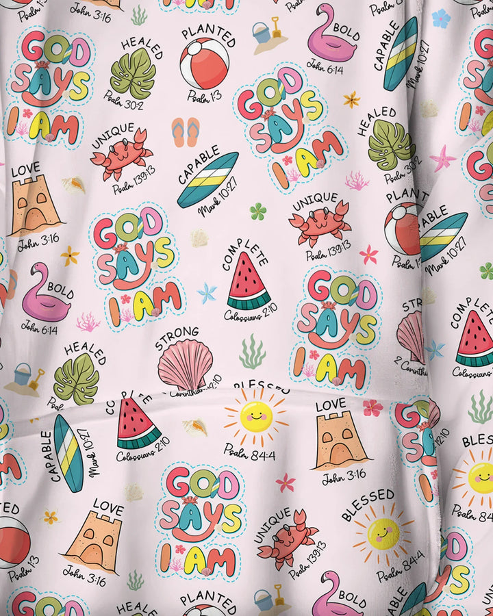 Ocean Breeze, Gott sagt, ich bin Tragbarer Bambus-Decken-Hoodie