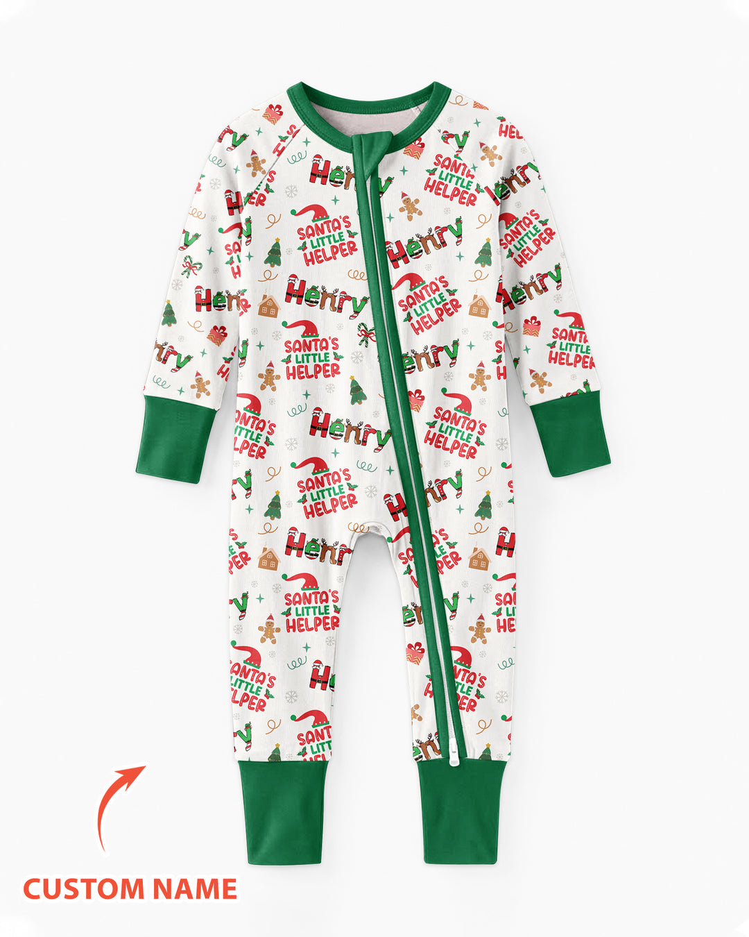 Personalized Santa's Little Helper Bamboo Convertible Zippy