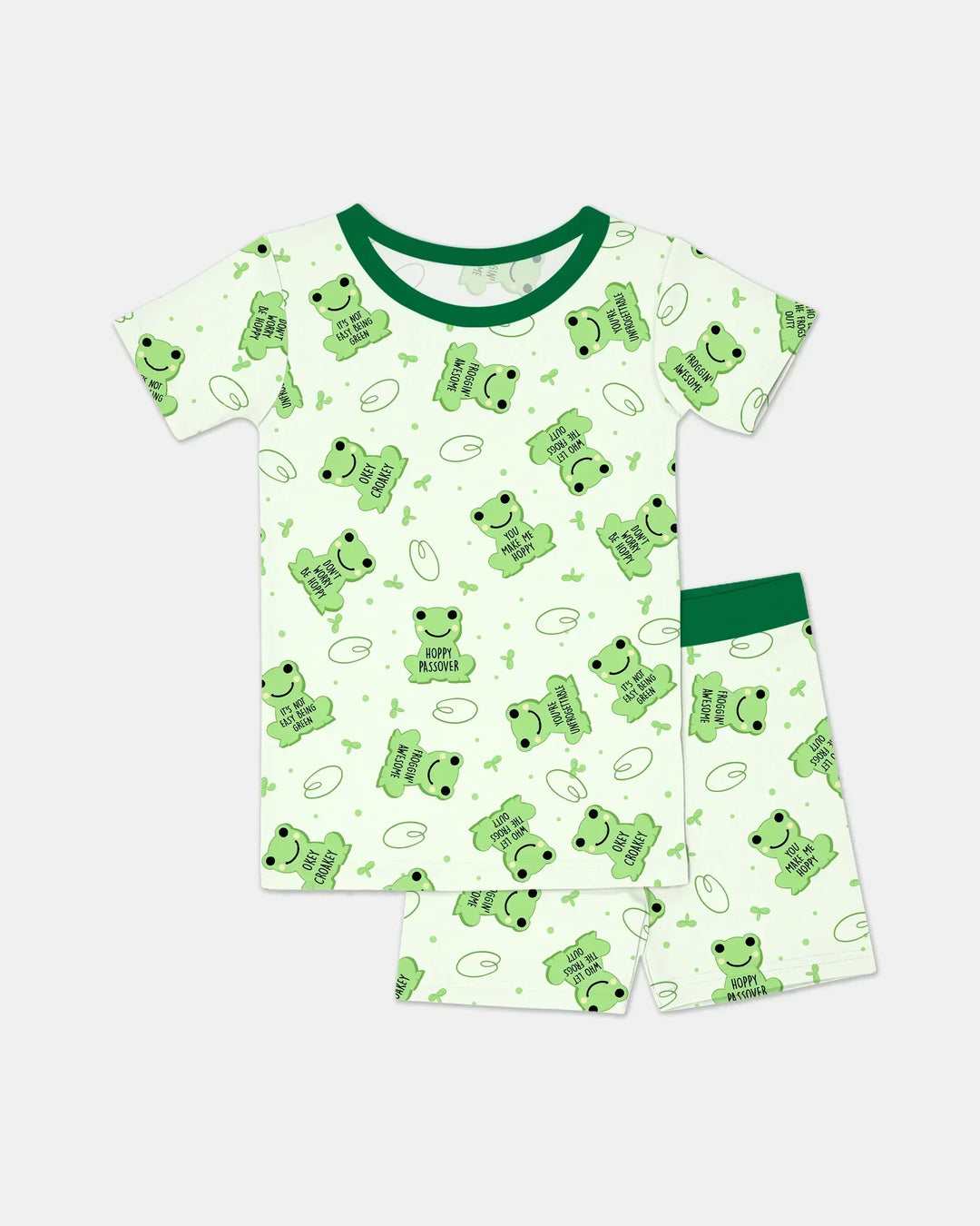 Template Zweiteiliges Pyjama-Set mit kurzen Ärmeln und Shorts