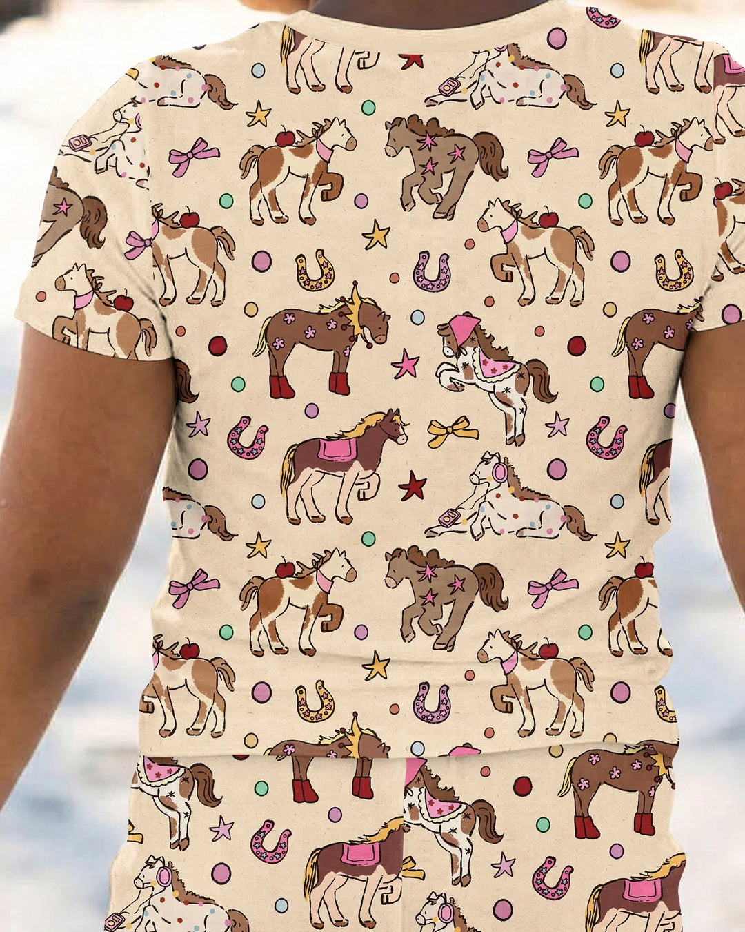 Zweiteiliges, kurzärmliges Pyjama-Set mit Marienkäfern