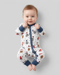 Happy Football Doodles Bamboo Convertible Zippy