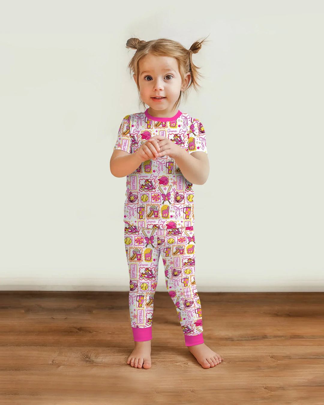 Zweiteiliges, kurzärmliges Pyjama-Set mit Marienkäfern