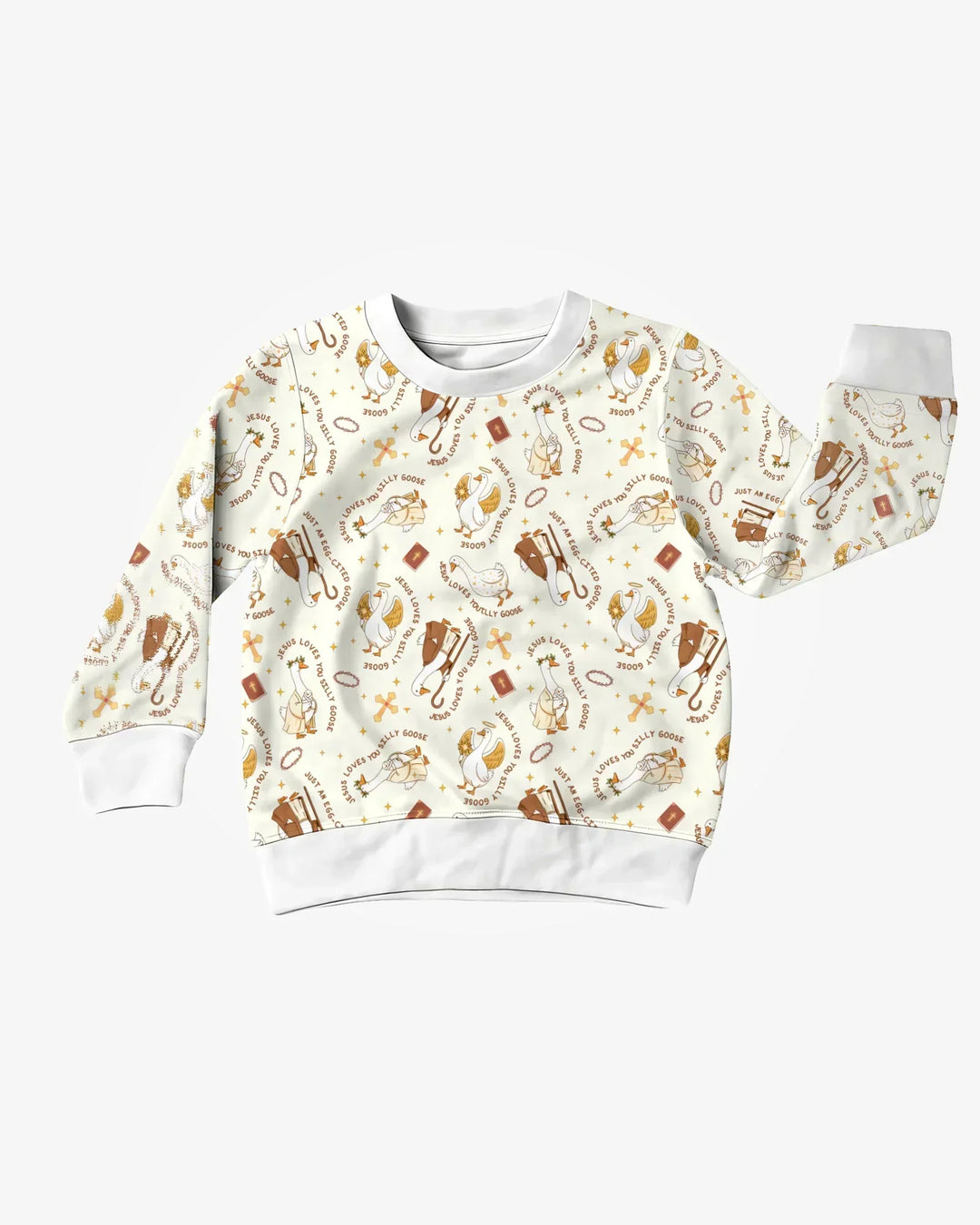 Jesus Liebt Dich Dumme Gans Bambus Crewneck Sweatshirt