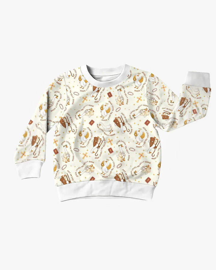 Jesus Liebt Dich Dumme Gans Bambus Crewneck Sweatshirt