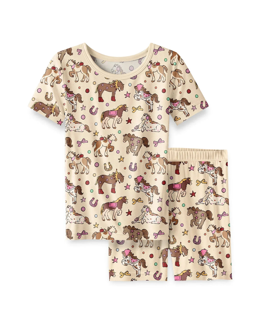 Schlafanzug-Set zweiteilig, kurze Ärmel, kurze Hose, Bambus