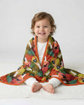Big Pumpkin Field With Ghosts Bamboo Blanket