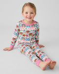 Pink North Pole Adventure Bamboo Two Piece Long Sleeve Pajama Set