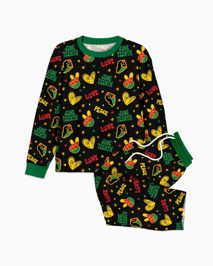 Peace Love Juneteenth Bamboo Men's Pajama Set