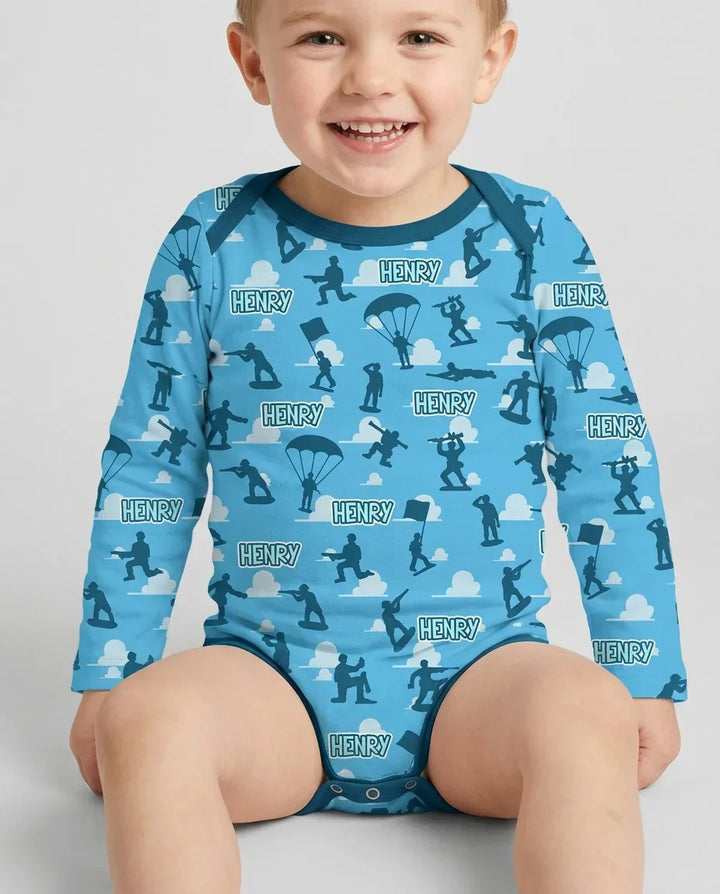 Gerippte Babykleidung mit individuellem Foto - Weich &amp; Skizzenhaft
