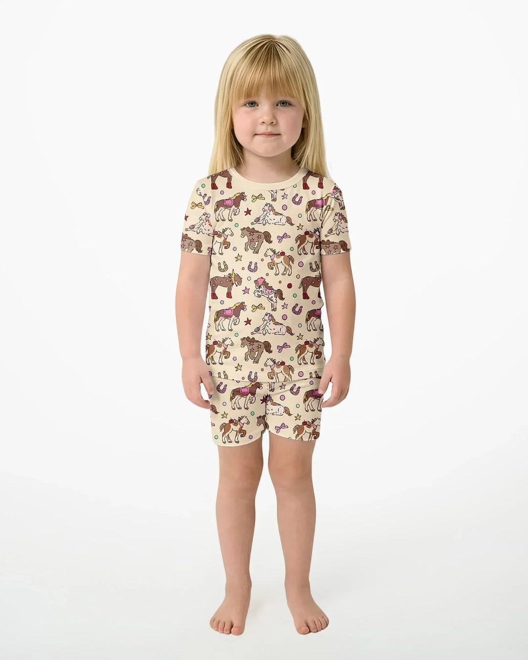 Schlafanzug-Set zweiteilig, kurze Ärmel, kurze Hose, Bambus