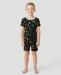 Template Zweiteiliges Pyjama-Set mit kurzen Ärmeln und Shorts