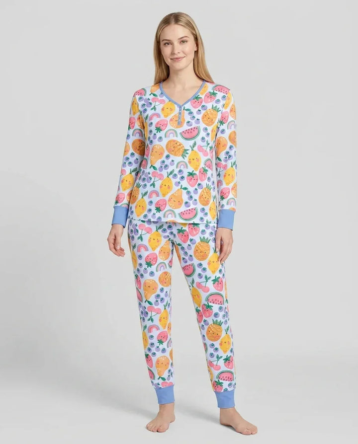 Fruitie Cuties Familien-Pyjama-Set aus Bambus für Damen