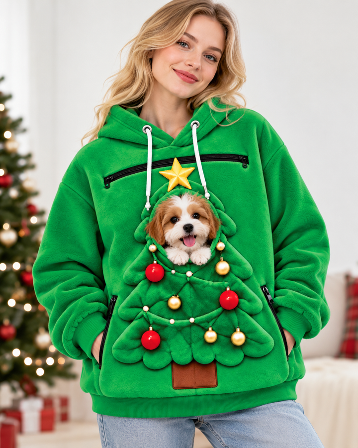 Christmas Tree Animals Carrier Hoodie