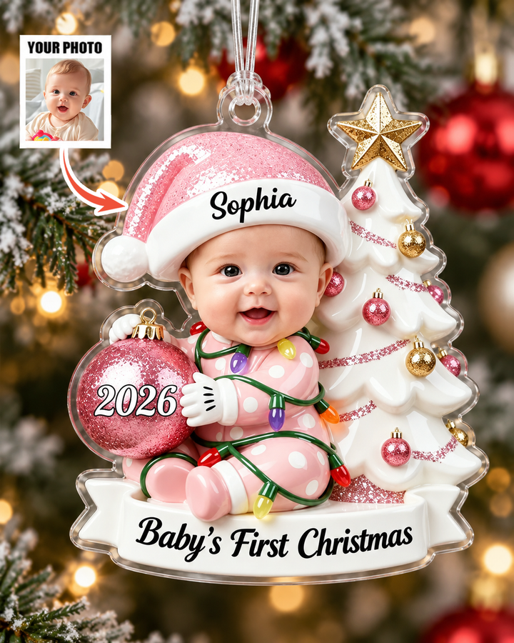 Funny Baby Tree Christmas Acrylic Ornament
