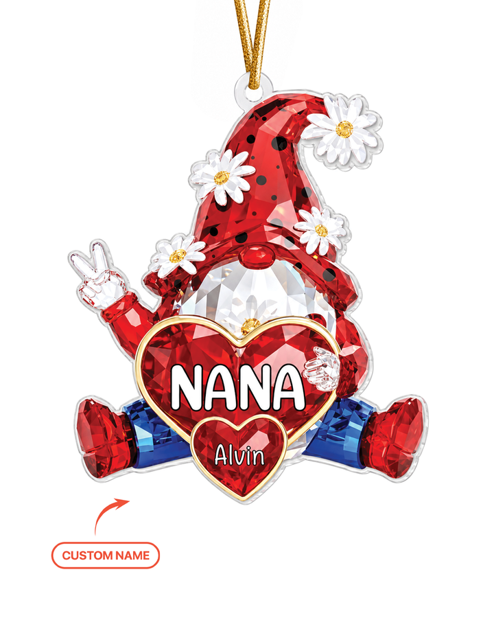 Gnome Grandma's Sweetheart Acrylic Ornament