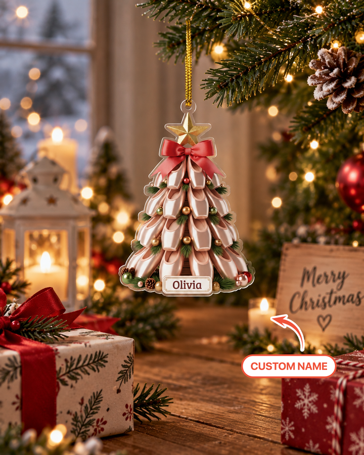 Ballet In Christmas Acrylic Ornament