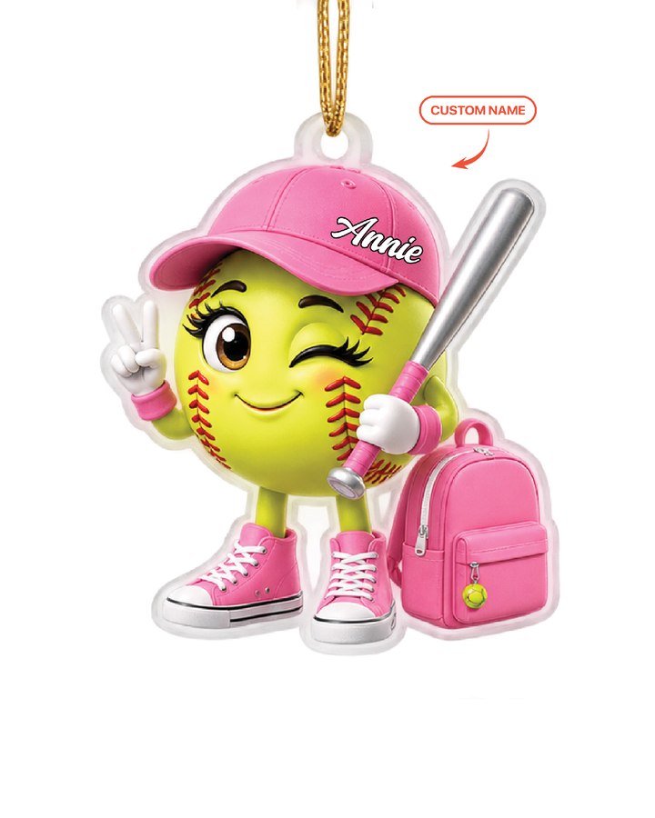 Baseball Softball Acrylic Ornament
