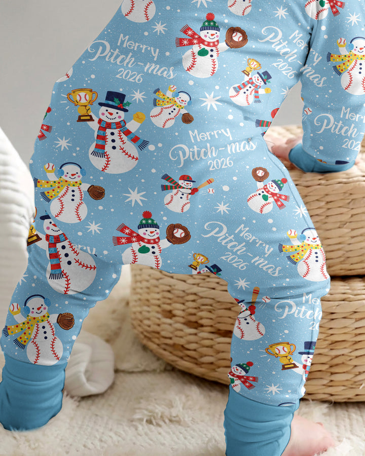Baseball Christmas Non-custom Version Bamboo Convertible Zippy