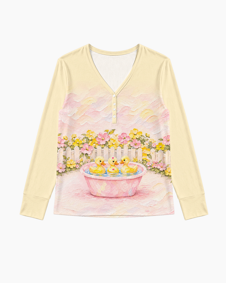 Sweet Duckling Dreams Bamboo Women Pajama Set