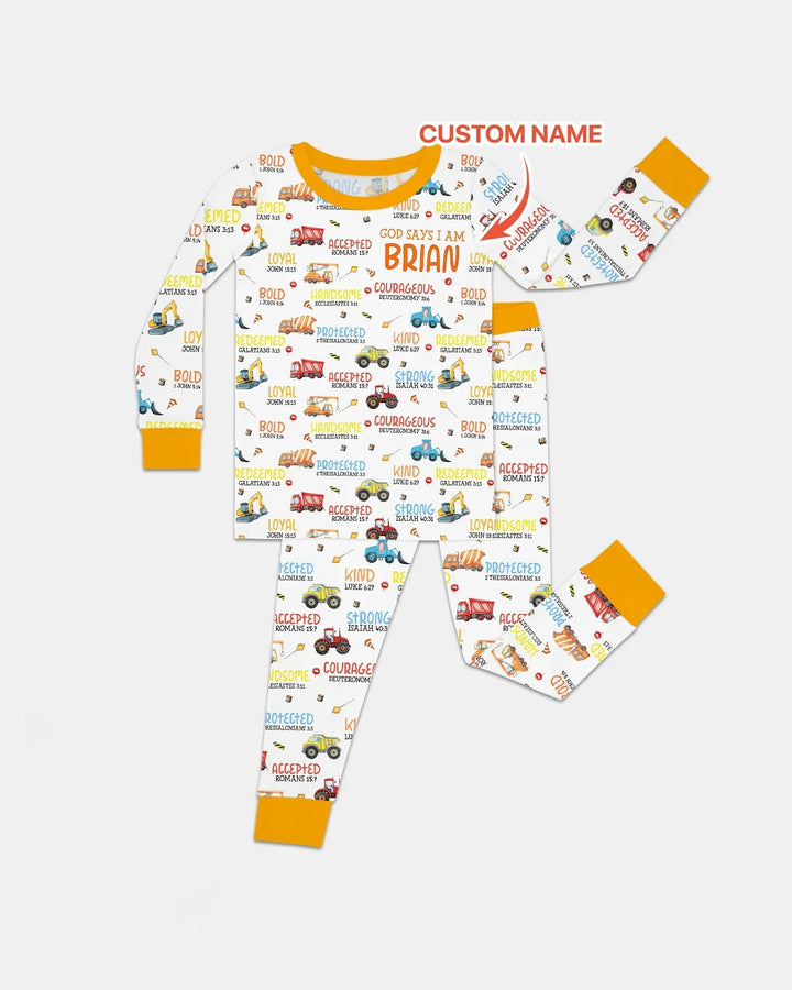 Zweiteiliges Langarm-Pyjama-Set mit Sommerfrüchten