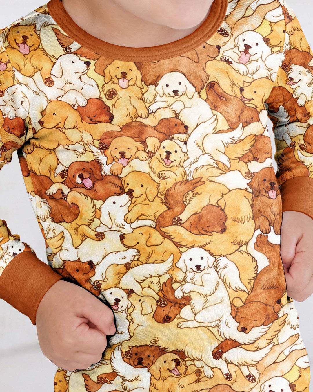 Puppy Pile Bamboo Two Piece Long Sleeve Pajama Set