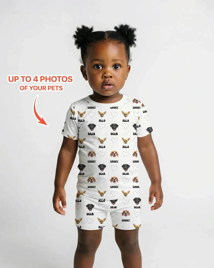 Zweiteiliges Pyjama-Set mit kurzen Ärmeln und Shorts im Sommer-Design