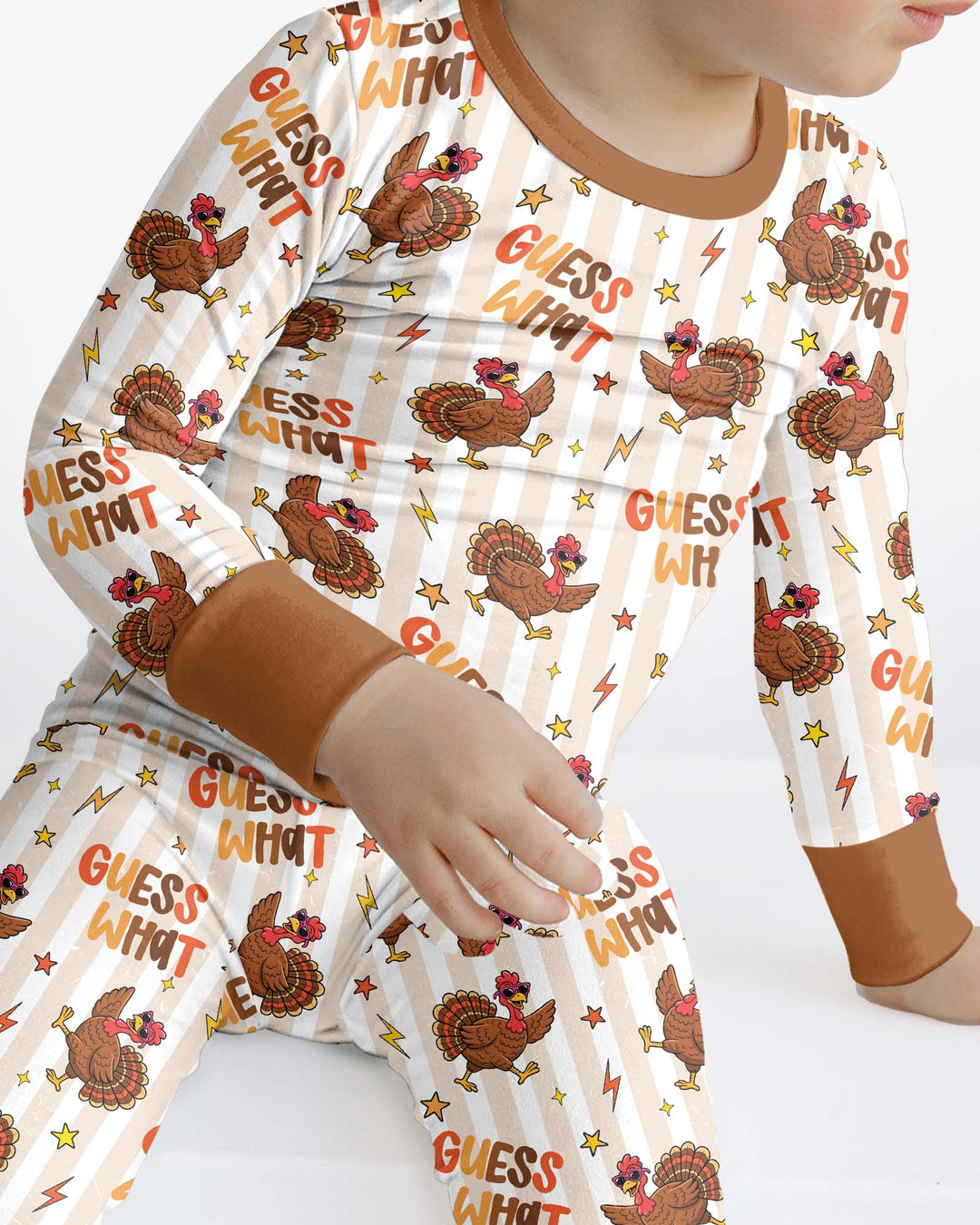 Guess What Turkey Butt Bamboo Two Piece Long Sleeve Pajama Set