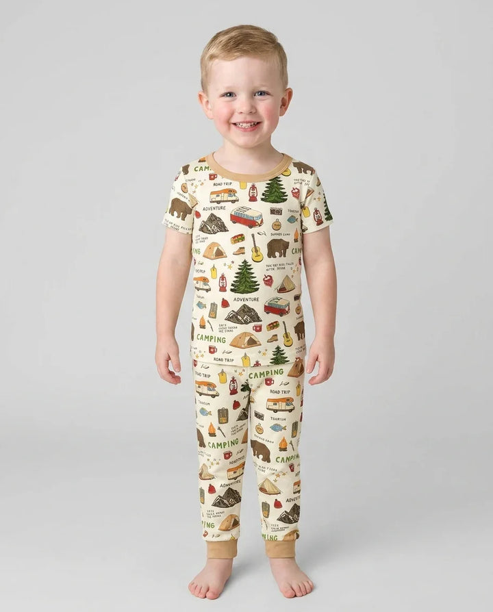 Zweiteiliges, kurzärmliges Pyjama-Set mit Marienkäfern