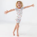 Sweet Nutcracker Holiday Matching Mom And Baby Bamboo Two Piece Short Sleeve Shorts Pajama Set