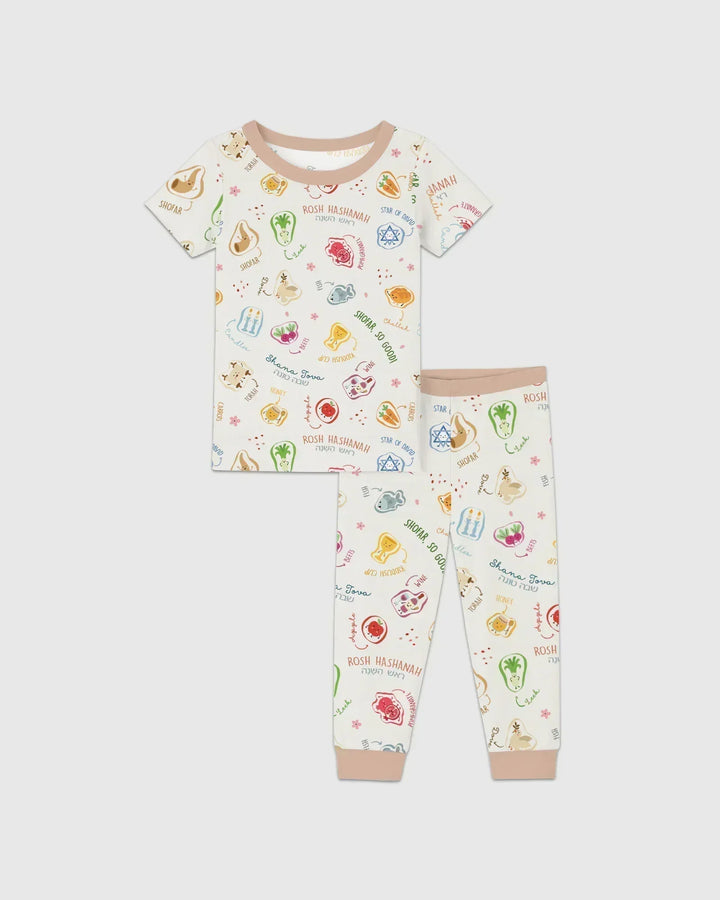 Zweiteiliges, kurzärmliges Pyjama-Set mit Marienkäfern