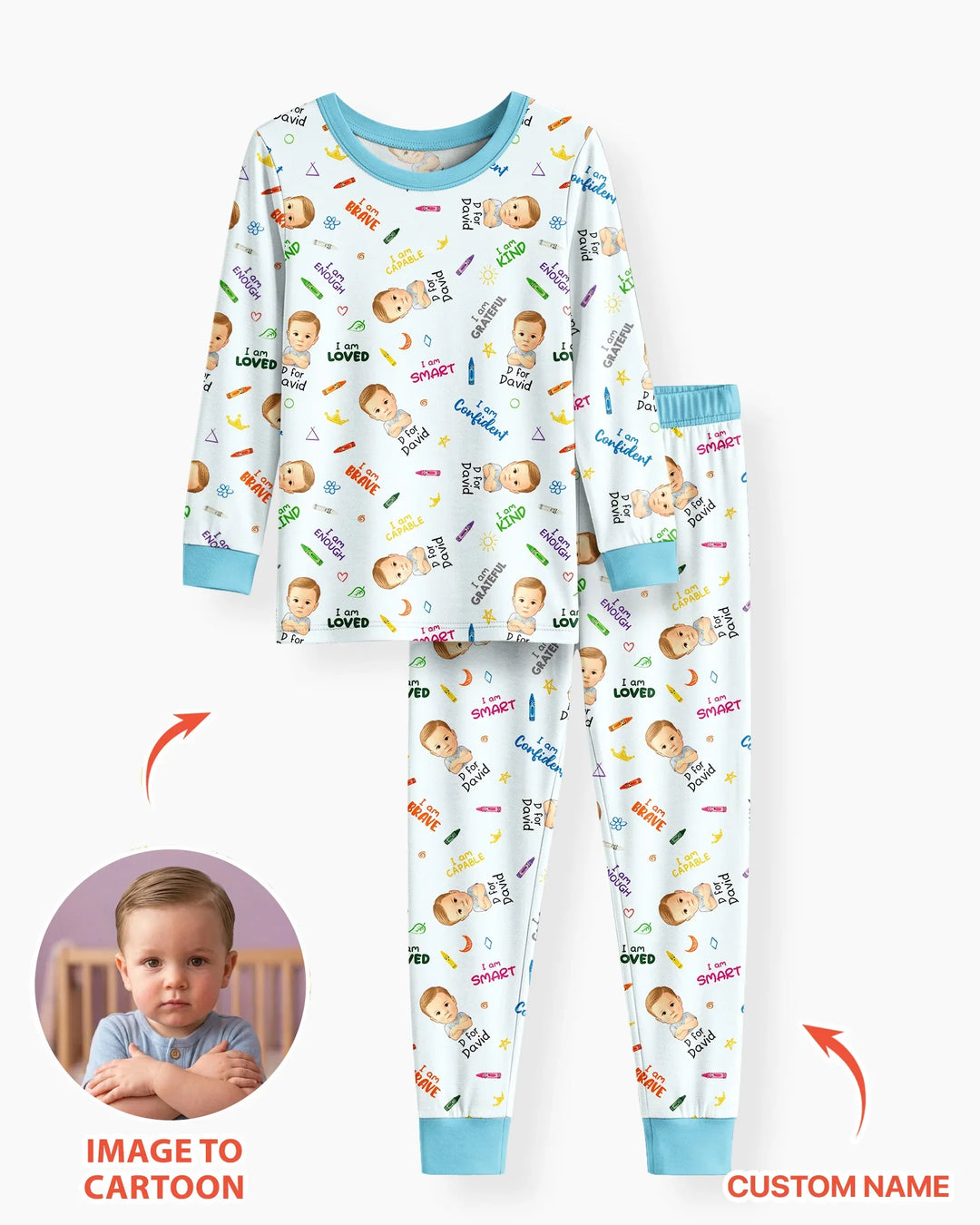 Zweiteiliges Langarm-Pyjama-Set mit Sommerfrüchten
