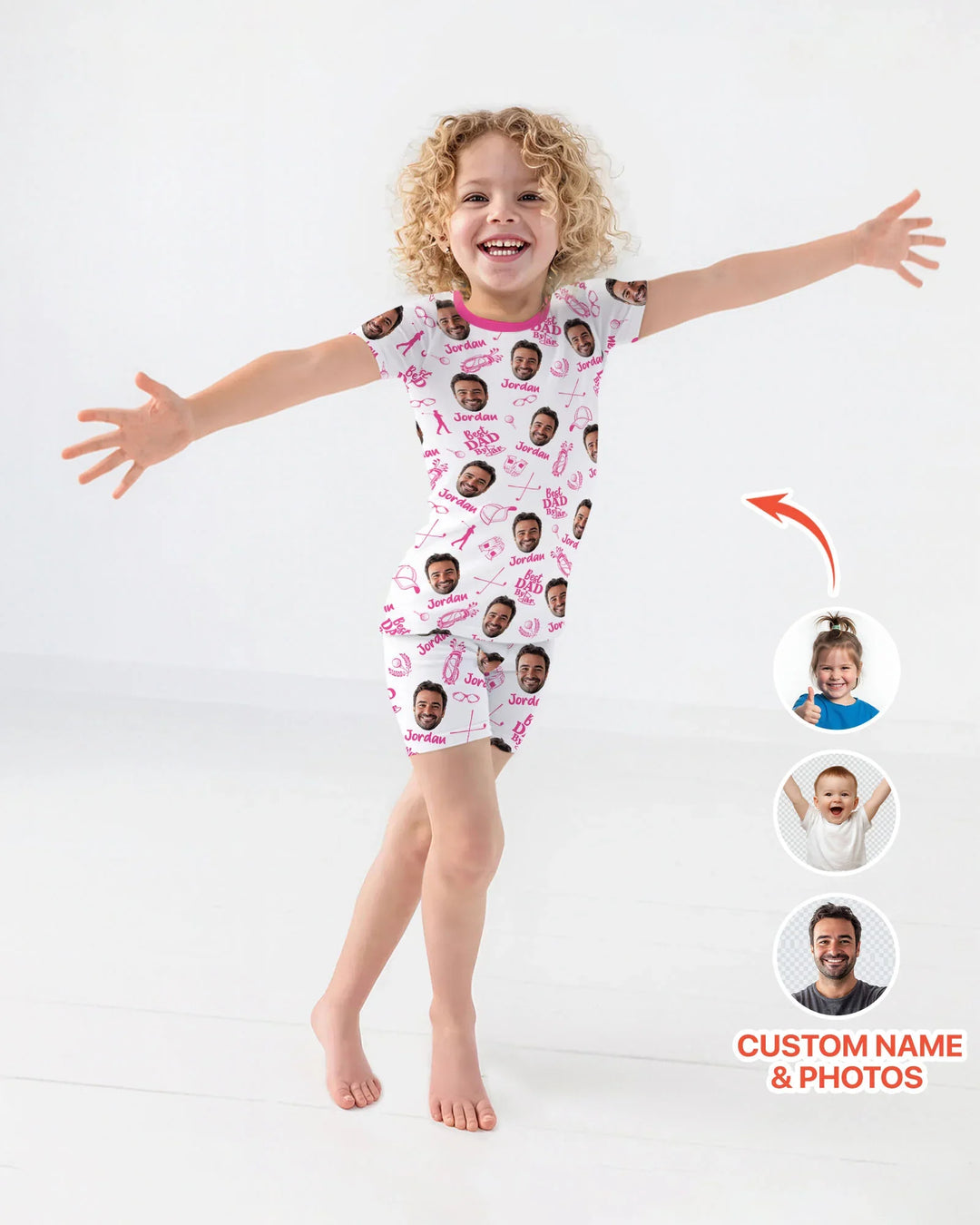 Zweiteiliges Pyjama-Set mit kurzen Ärmeln und Shorts im Sommer-Design