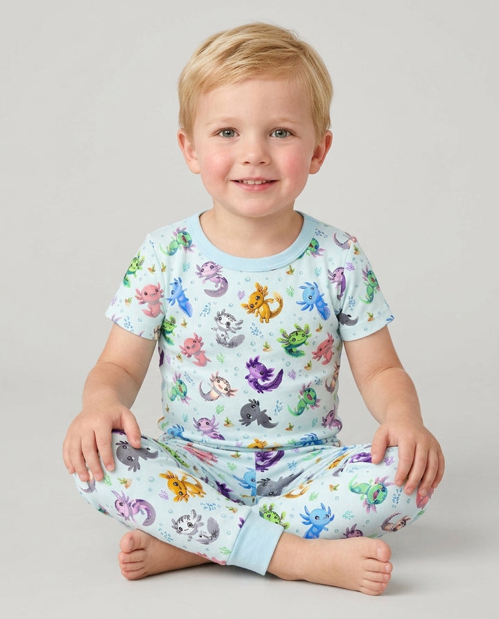 Zweiteiliges, kurzärmliges Pyjama-Set mit Marienkäfern