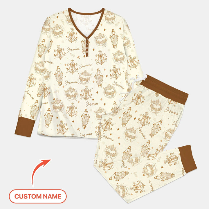 Madonna’s Love Custom Name Bamboo Women Pajama Set