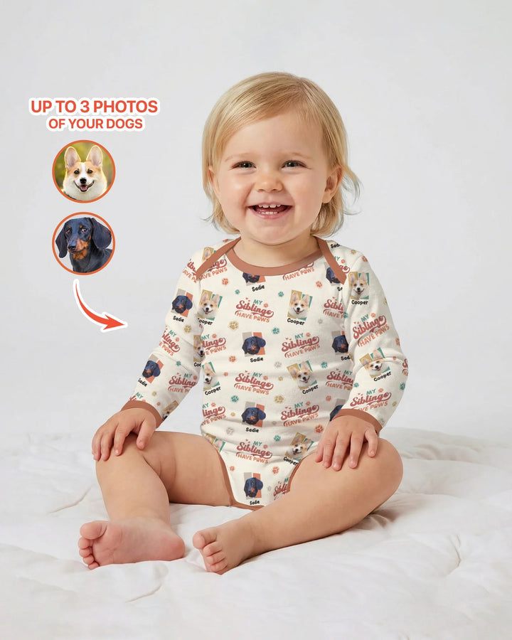 Gerippte Babykleidung mit individuellem Foto - Weich &amp; Skizzenhaft