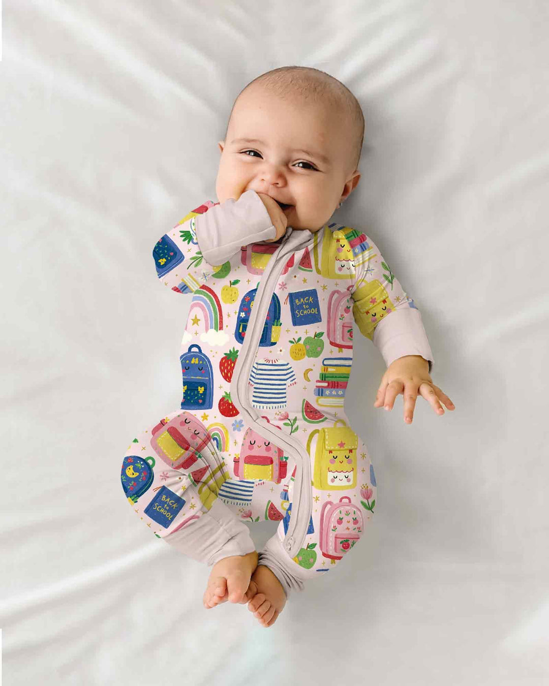 Gerippte Babykleidung mit individuellem Foto - Weich &amp; Skizzenhaft