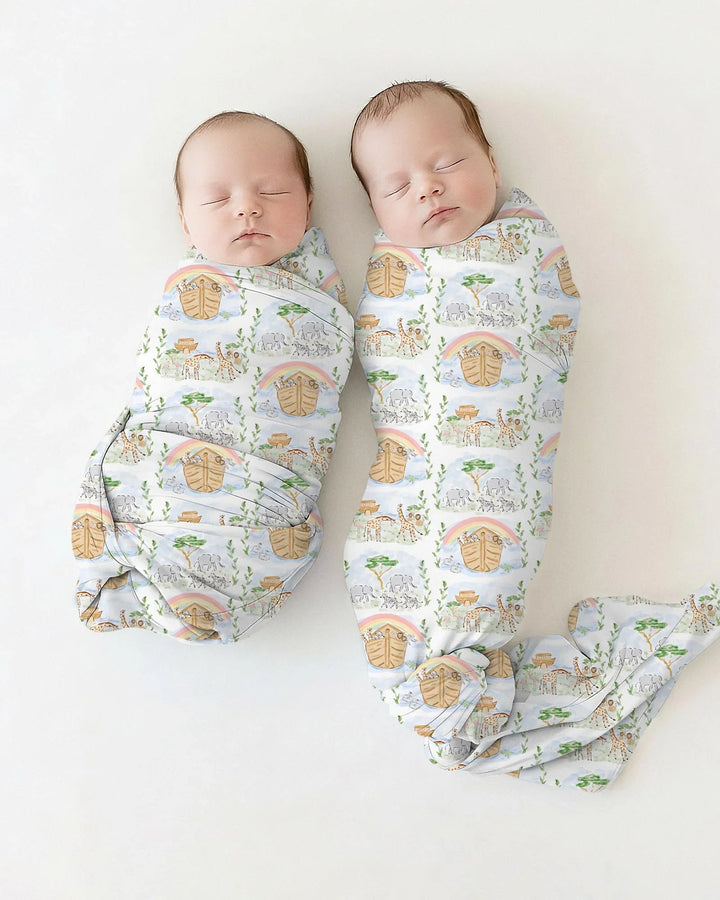 Noah And The Ark swaddle blanket