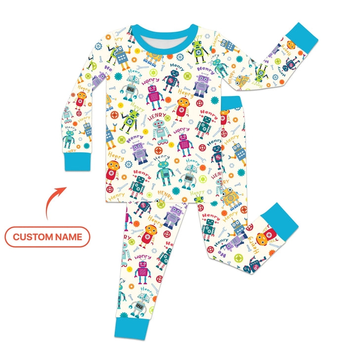 Zweiteiliges Langarm-Pyjama-Set mit Sommerfrüchten
