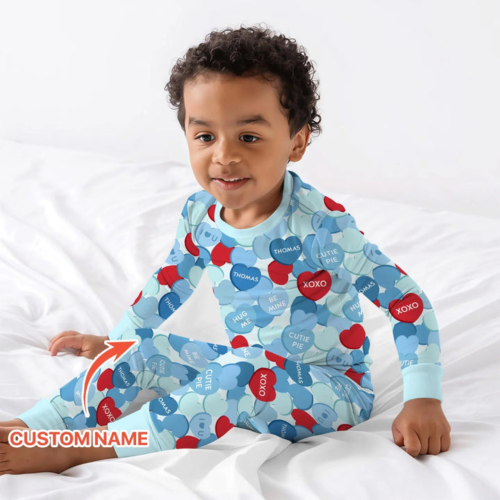 Zweiteiliges Langarm-Pyjama-Set mit Sommerfrüchten