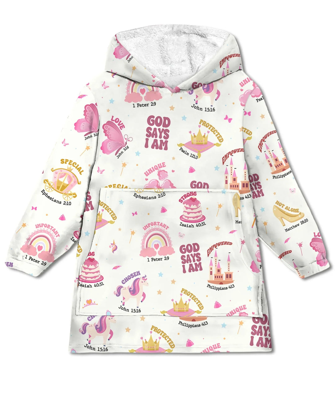 Gott sagt, ich bin ein Mädchen Tragbarer Bambus-Deckenpullover